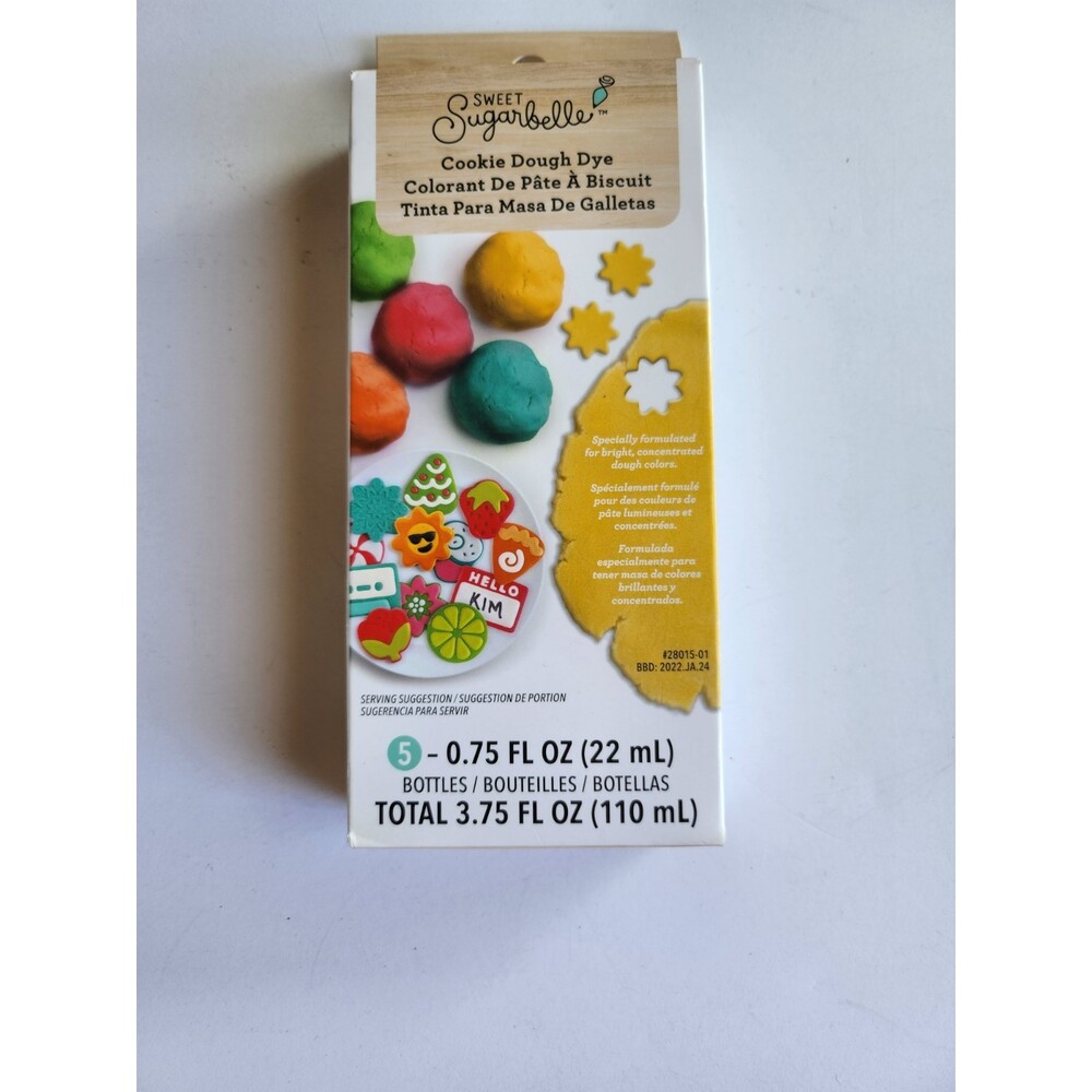 Sweet Sugarbelle Cookie Dough Dye - 5 Bottles, 0.75 Fl. Oz Assorted Colors B11